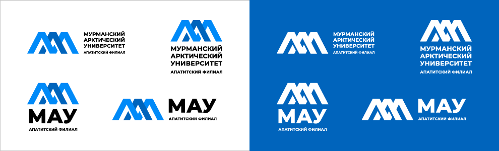 Основные варианты логотипа МАУ Апатиты