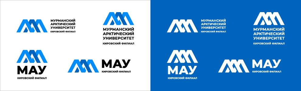 Основные варианты логотипа МАУ Кировск