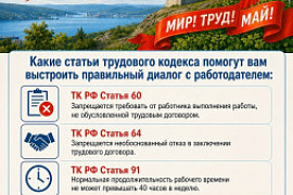 1&nbsp;Мая&nbsp;&mdash; это не только праздник, но и напоминание о ваших трудовых правах
