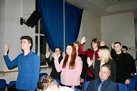 Новый поток студентов посвятили в первокурсники Юридического факультета МАУ