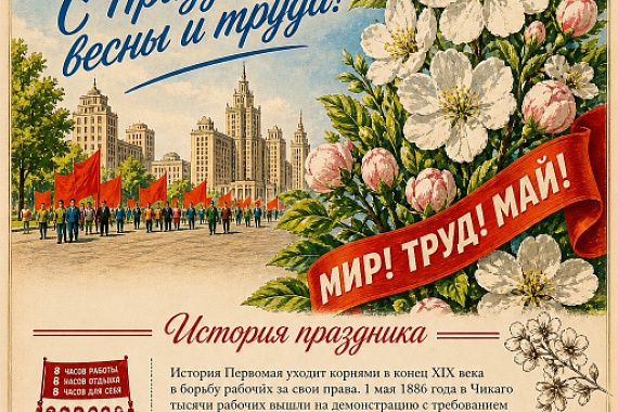 С Праздником Весны и Труда&nbsp;&mdash; 1&nbsp;Мая!